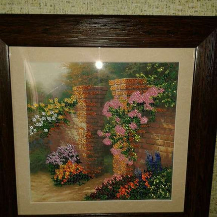 Canvas for bead embroidery "Flammentanz" 7.9"x7.9" / 20.0x20.0 cm