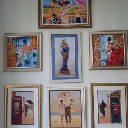 DIY Bead Embroidery Kit "The London lifestyle – 2" 8.7"x12.6" / 22.0x32.0 cm