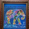 Canvas for bead embroidery "Indian elephant" 7.9"x7.9" / 20.0x20.0 cm