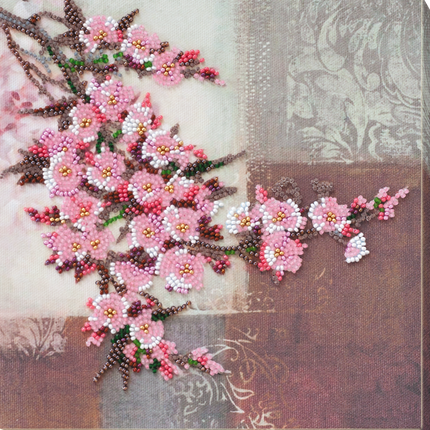 DIY Bead Embroidery Kit "Stick of sakura"