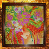 Canvas for bead embroidery "Autumn Girl" 7.9"x7.9" / 20.0x20.0 cm