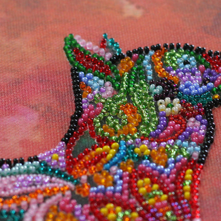 DIY Bead Embroidery Kit "Walking in the sunset" 12.6"x12.6" / 32.0x32.0 cm