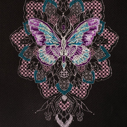 DIY Cross Stitch Kit "Butterfly" 6.7"x9.8"
