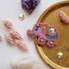 Beadwork kit for creating brooch "Pink baby elephant"