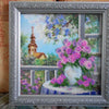 Canvas for bead embroidery "Sprince romance" 7.9"x7.9" / 20.0x20.0 cm