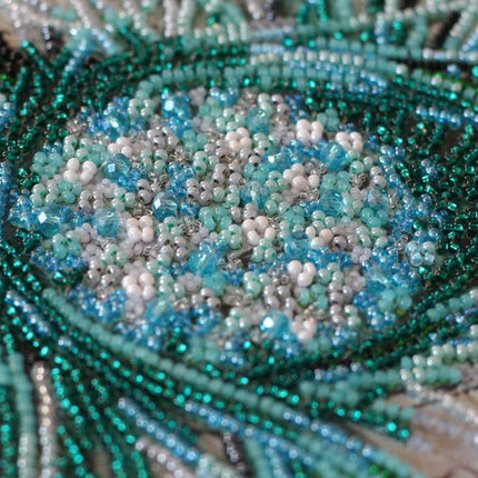 DIY Bead Embroidery Kit "Aquamarine" 11.0"x13.8" / 28.0x35.0 cm