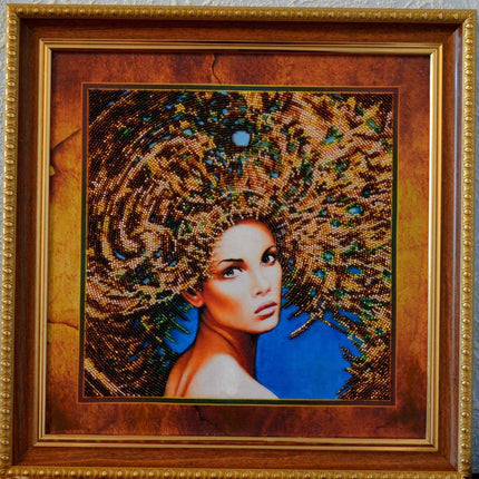DIY Bead Embroidery Kit "The Four Elements – Earth" 12.6"x12.6" / 32.0x32.0 cm