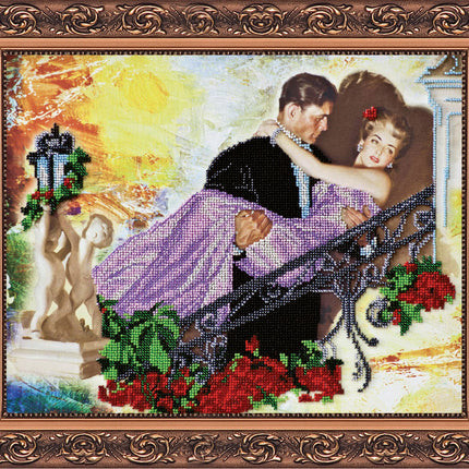 DIY Bead Embroidery Kit "White nights" 14.6"x11.8" / 37.0x30.0 cm