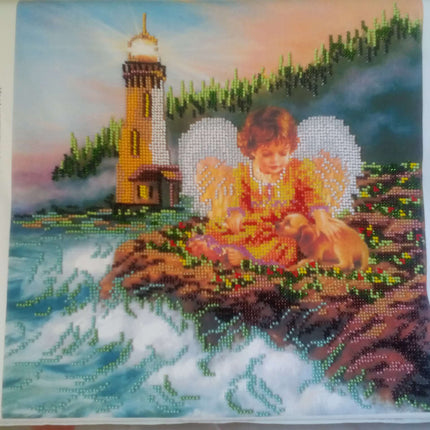 Canvas for bead embroidery "My Little Friend" 11.8"x11.8" / 30.0x30.0 cm