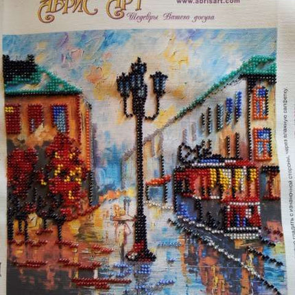 Canvas for bead embroidery "Autumn Story" 7.9"x7.9" / 20.0x20.0 cm