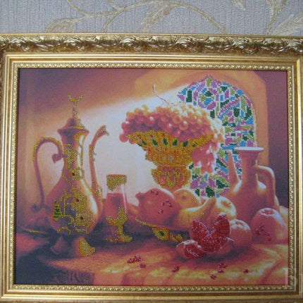 DIY Bead Embroidery Kit "Arjuna" 15.7"x12.6" / 40.0x32.0 cm