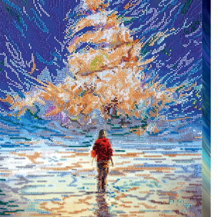 DIY Bead Embroidery Kit "Sky sail" 12.6"x15.7" / 32.0x40.0 cm