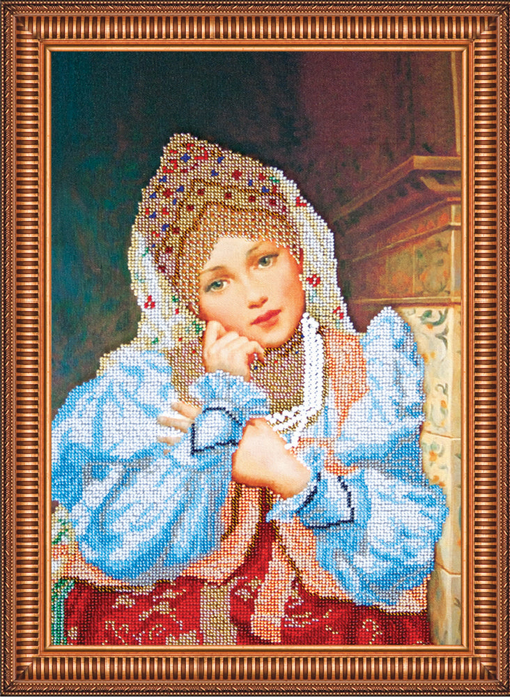 DIY Bead Embroidery Kit "Nastenka" 11.8"x17.7" / 30.0x45.0 cm