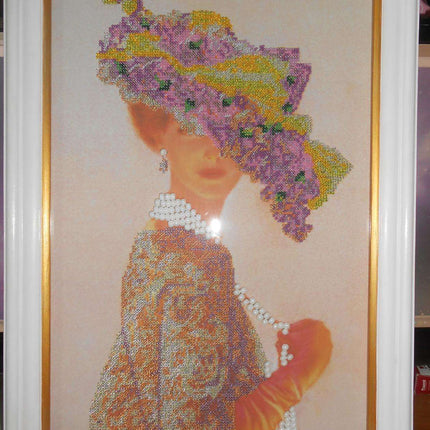 DIY Bead Embroidery Kit "Elizabeth" 11.0"x15.7" / 28.0x40.0 cm