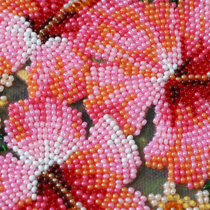 DIY Bead Embroidery Kit "Tanzanian flowers"