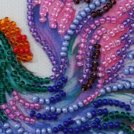 DIY Bead Embroidery Kit "Petricovs painting"  5.9"x5.9" / 15.0x15.0 cm