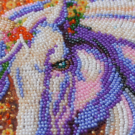 DIY Bead Embroidery Kit "Messenger of happiness" 11.8"x11.8" / 30.0x30.0 cm