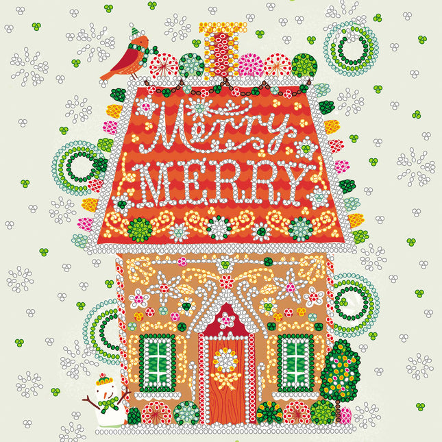 Canvas for bead embroidery "Merriment" 7.9"x7.9" / 20.0x20.0 cm