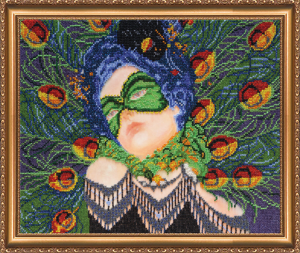 DIY Bead Embroidery Kit "Bluebird" 14.8"x11.8" / 37.5x30.0 cm