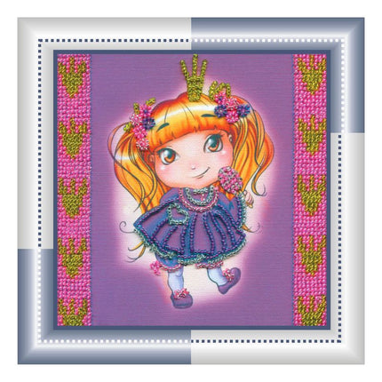 DIY Bead Embroidery Kit "Fiona"  5.9"x5.9" / 15.0x15.0 cm