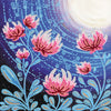 Canvas for bead embroidery "Flowers under the moon" 7.9"x7.9" / 20.0x20.0 cm