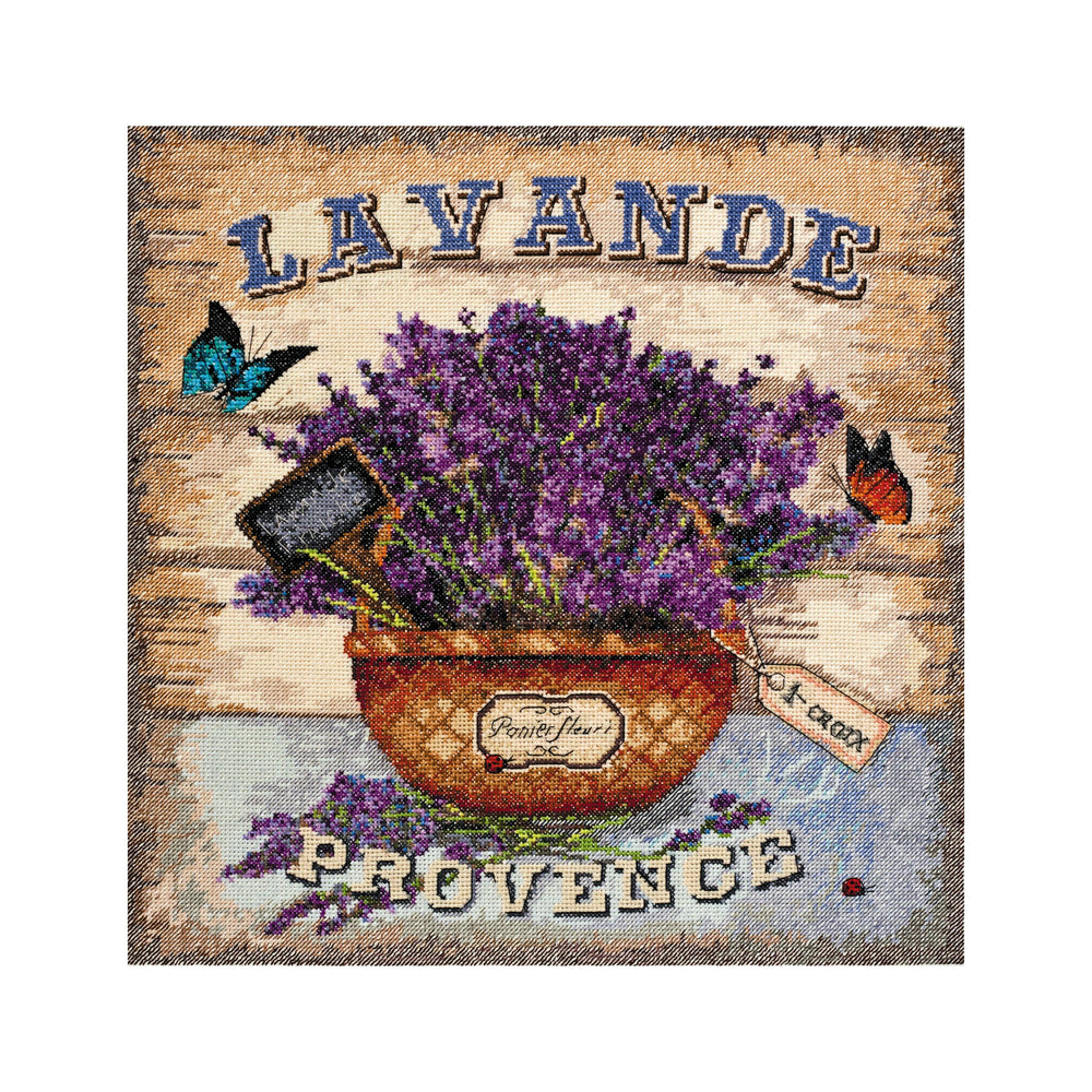 DIY Cross Stitch Kit "Melody of provence" 13.8"x13.8"