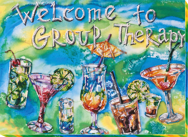 DIY Bead Embroidery Kit "Cocktail-party" 15.4"x11.0" / 39.0x28.0 cm