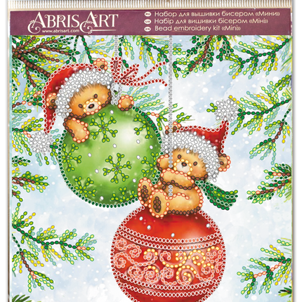 DIY Bead Embroidery Kit "Cute fun"  5.9"x5.9" / 15.0x15.0 cm