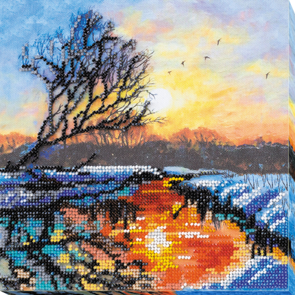 DIY Bead Embroidery Kit "Dawn of the evening"