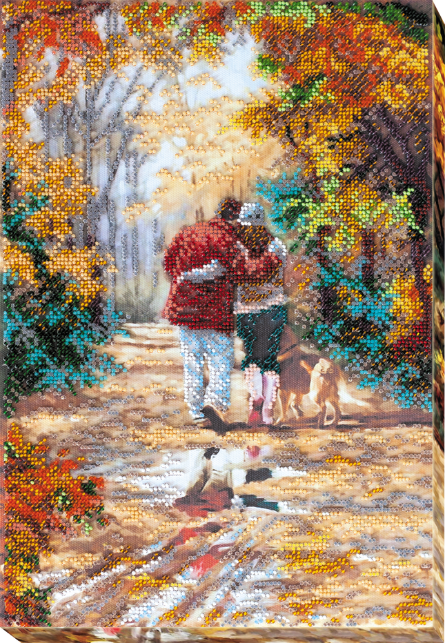 DIY Bead Embroidery Kit "Minor mood" 9.8"x14.2" / 25.0x36.0 cm