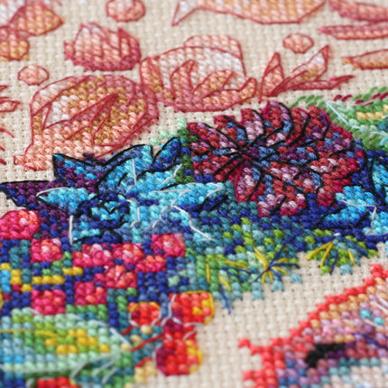 DIY Cross Stitch Kit "Berry sweet" 9.8"x13.8"