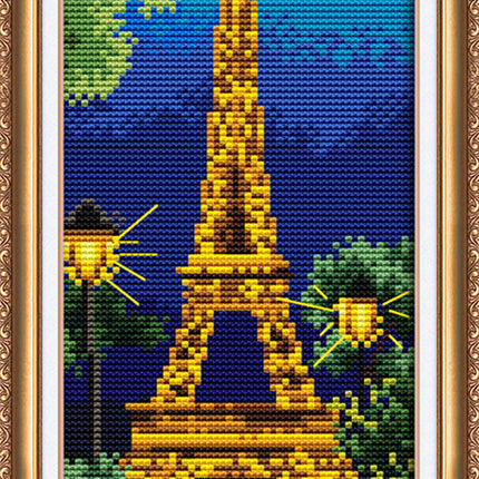 DIY Cross Stitch Kit "Paris" 4.3"x10.2"