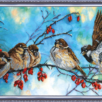 DIY Bead Embroidery Kit "City gatherings" 25.6"x11.8" / 65.0x30.0 cm