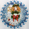DIY Bead Embroidery Kit "Christmas angel"  5.9"x5.9" / 15.0x15.0 cm