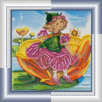 DIY Bead Embroidery Kit "Young magician"  5.9"x5.9" / 15.0x15.0 cm