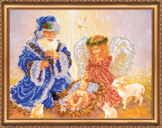 DIY Bead Embroidery Kit "Mystery of birth" 14.8"x11.8" / 37.5x30.0 cm