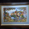 DIY Bead Embroidery Kit "Water-mill" 20.1"x12.6" / 51.0x32.0 cm