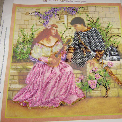 Canvas for bead embroidery "Serenade" 11.8"x11.8" / 30.0x30.0 cm