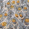DIY Bead Embroidery Kit "Gold in silver" 11.8"x15.0" / 30.0x38.0 cm