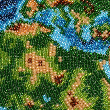 DIY Bead Embroidery Kit "The Earth" 11.8"x11.8" / 30.0x30.0 cm