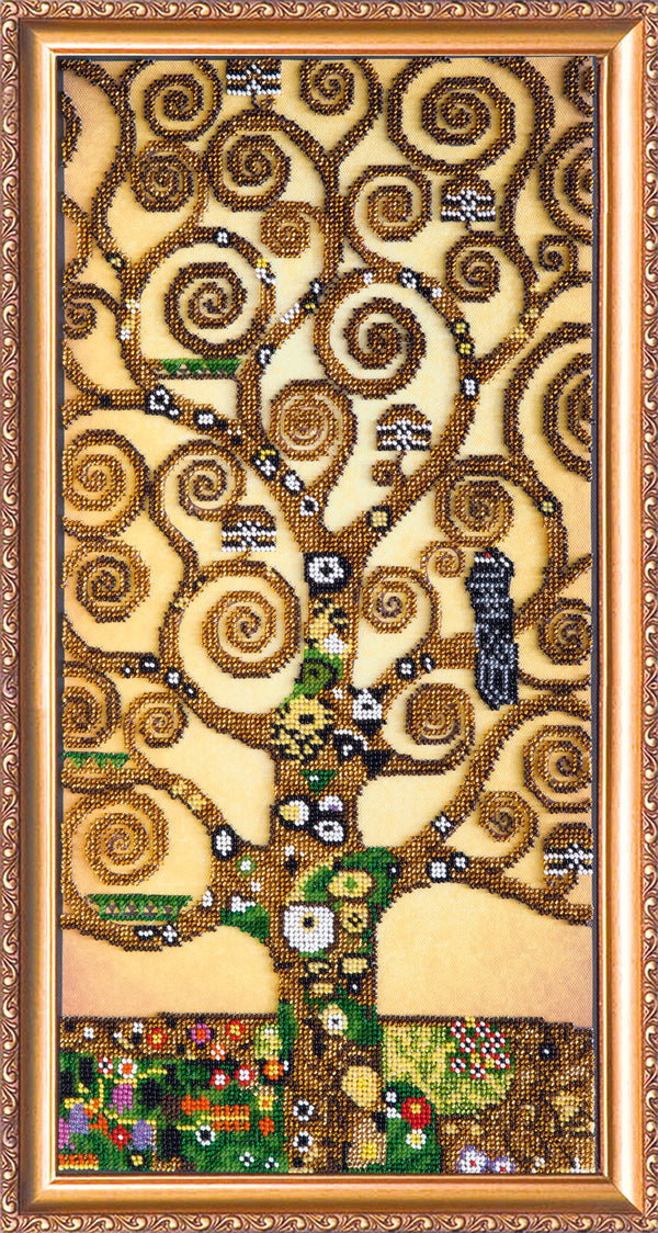 DIY Bead Embroidery Kit "Tree of life" 9.1"x18.1" / 23.0x46.0 cm