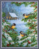 DIY Bead Embroidery Kit "January bitter cold" 11.8"x15.7" / 30.0x40.0 cm