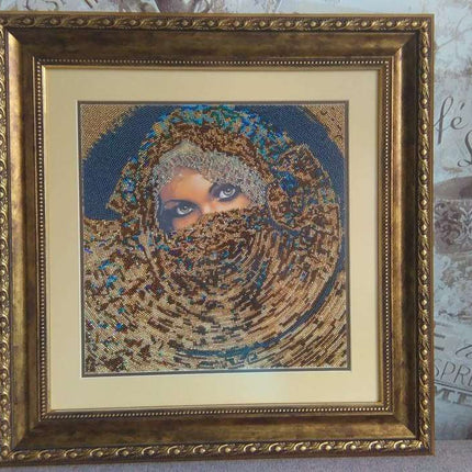 DIY Bead Embroidery Kit "Scheherazade" 11.8"x11.8" / 30.0x30.0 cm