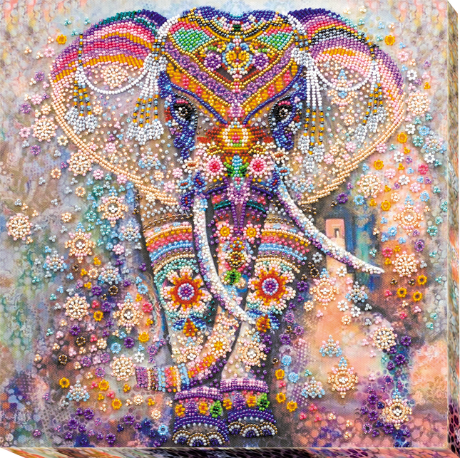 DIY Bead Embroidery Kit "Miracle of India" 11.8"x11.8" / 30.0x30.0 cm