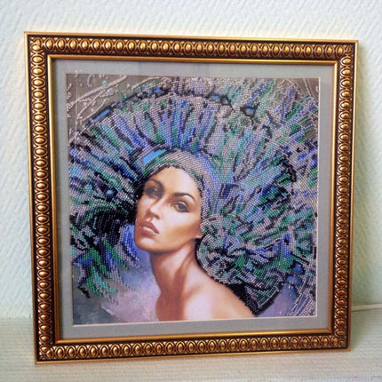 DIY Bead Embroidery Kit "The Four Elements – Air" 12.6"x12.6" / 32.0x32.0 cm