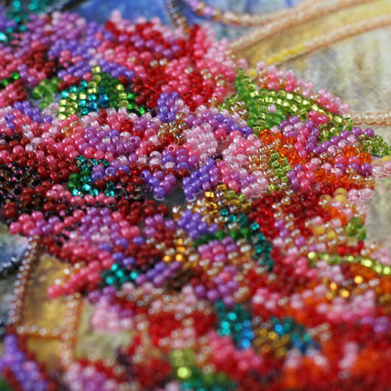 DIY Bead Embroidery Kit "Gentle glow" 13.4"x10.6" / 34.0x27.0 cm