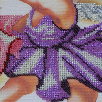 DIY Bead Embroidery Kit "Dance of the Little Swans" 27.6"x12.6" / 70.0x32.0 cm