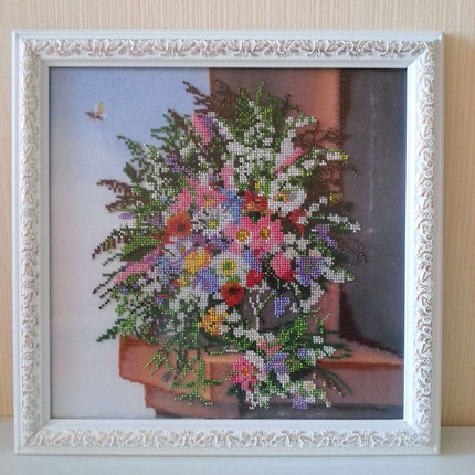 Canvas for bead embroidery "Summer Palette" 11.8"x11.8" / 30.0x30.0 cm