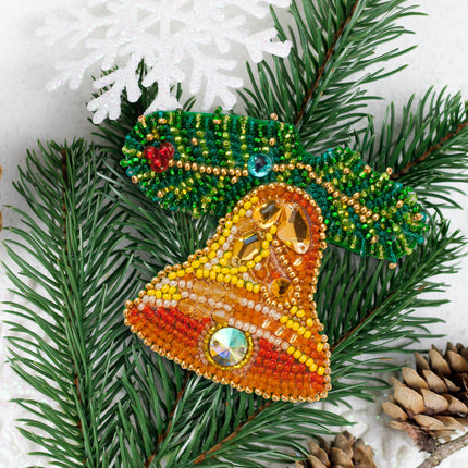 Beadwork kit for creating brooch "Bell"