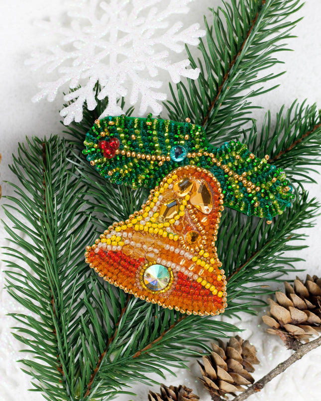 Beadwork kit for creating brooch "Bell"